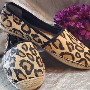 SAM EDELMAN LEOPARD Espadrilles FLATS SZ 9